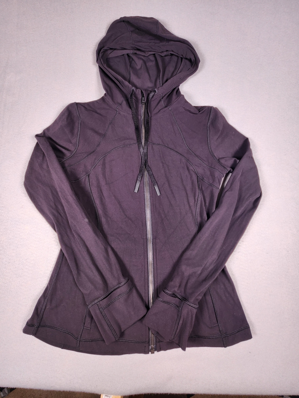 Lululemon Hooded Define Jacket Dark Purple Plum Size 8 Full Zip Activewear